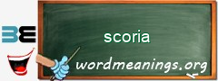 WordMeaning blackboard for scoria